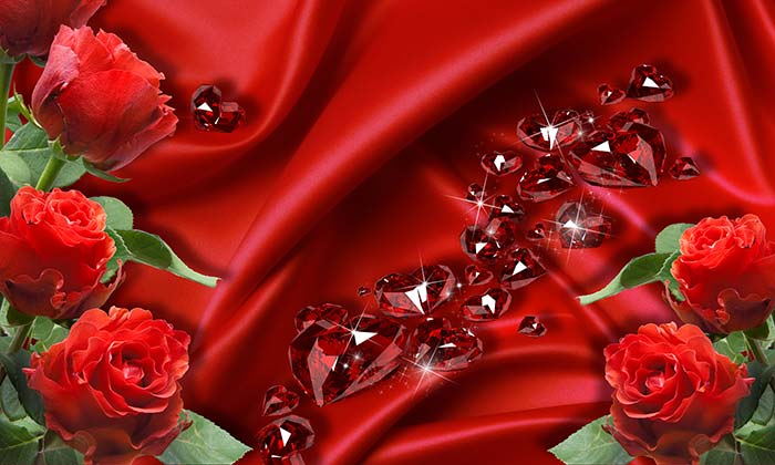 Red Rose 3D Art Wallpaper for Wall