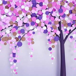 Purble Abstract Tree Wallpaper for Wall