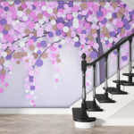 Purple Abstract Tree Wallpaper for Wall