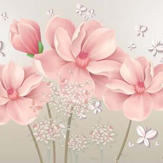 Pink Floral Wallpaper for Walls