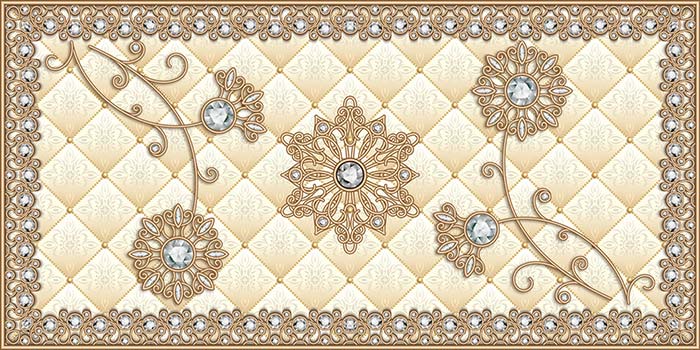 Floral Tiled Pattern Wallpaper for Home