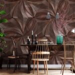 Dark Wood Art Work 3D Wallpaper