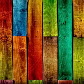 Colorful Wooden Slats Texture Wallpaper for Walls