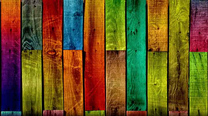 Colorful Wooden Slats Texture Wallpaper for Walls