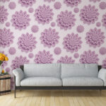 Beautiful Lavender Wallpaper Pattern 3D