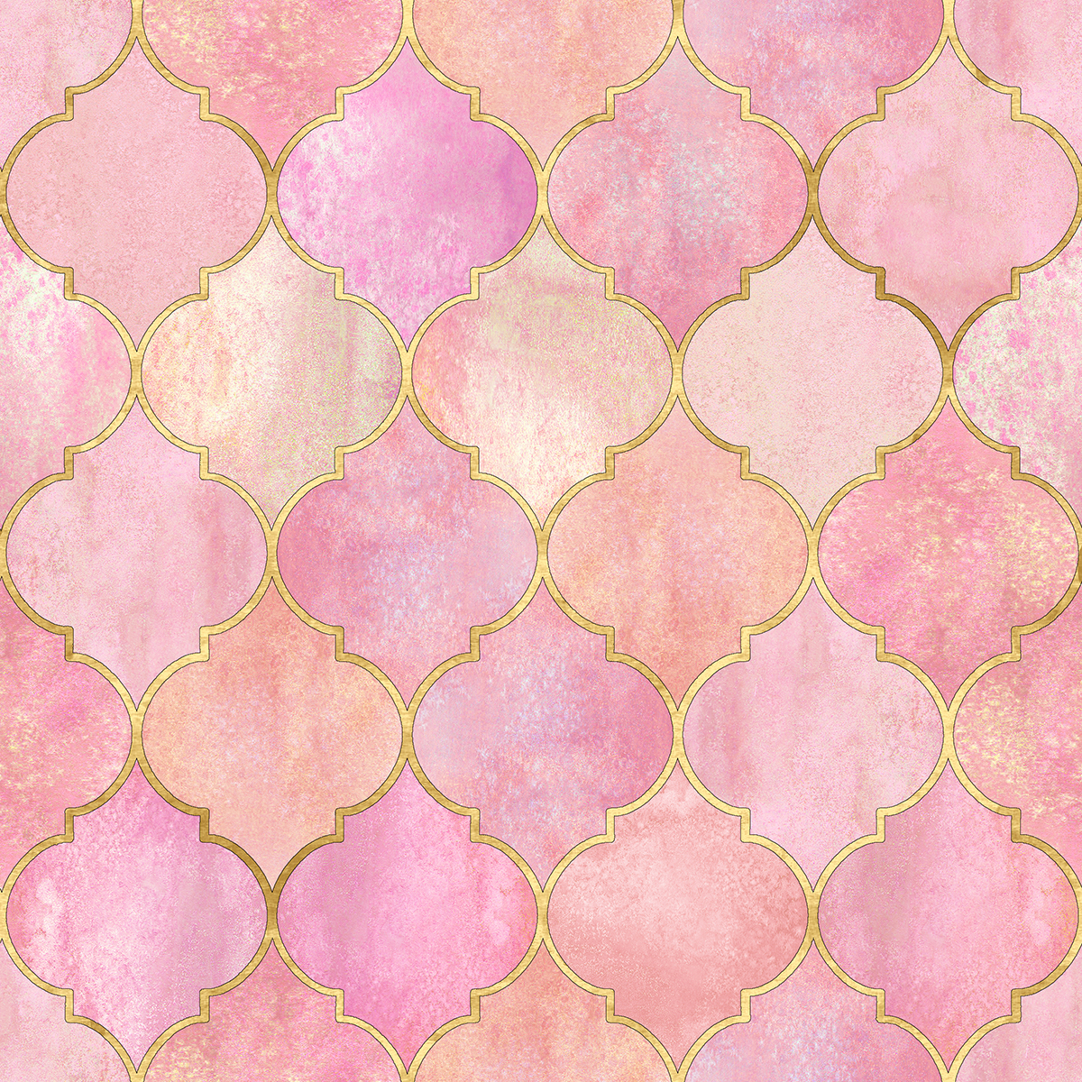 A pink and gold pattern