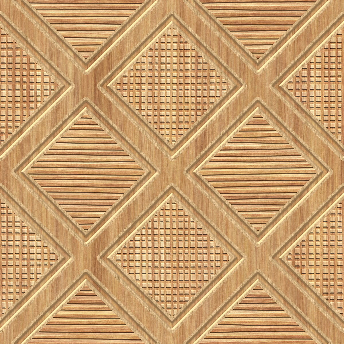 A wood panel with a pattern