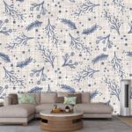 A blue and white floral pattern