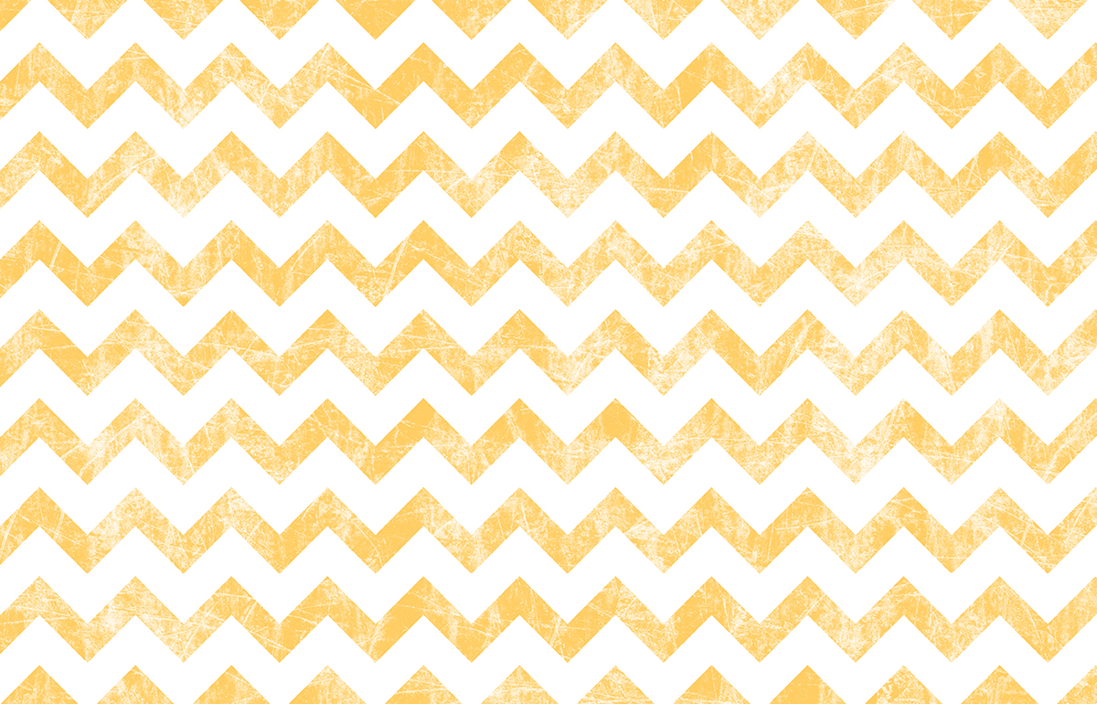 A yellow and white chevron pattern