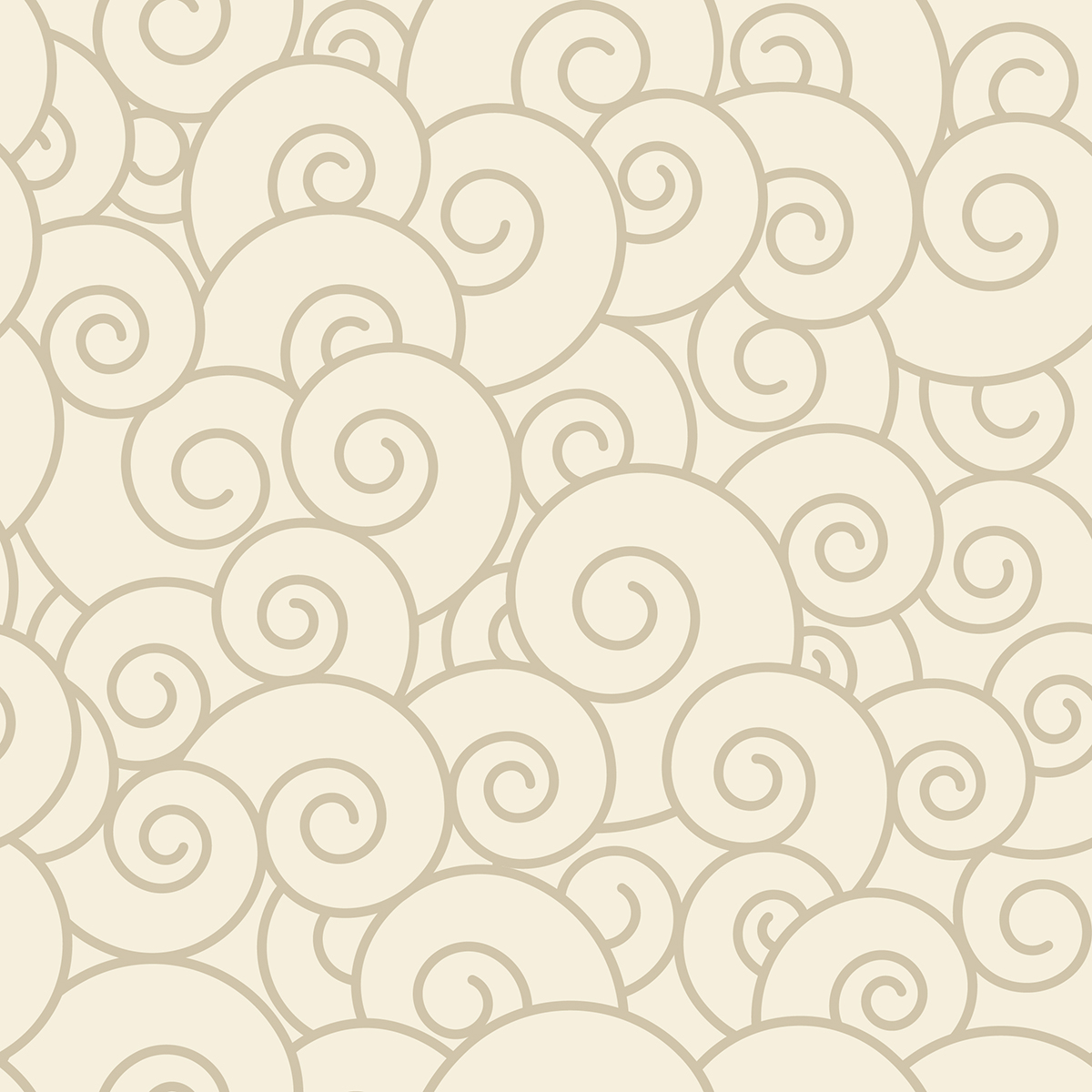 A pattern of spirals on a white background
