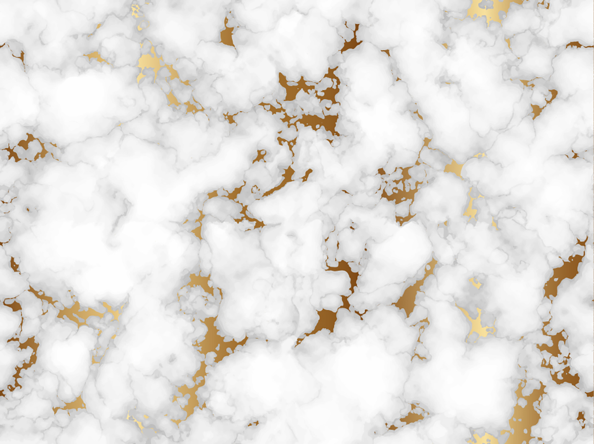 A white and gold marble