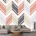 A fabric with zigzag lines