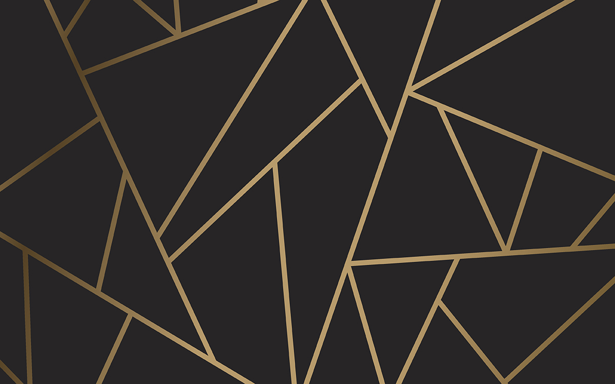 A black and gold geometric pattern
