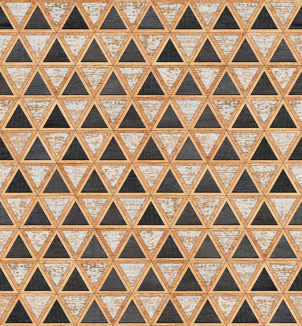 A pattern of triangles on a surface