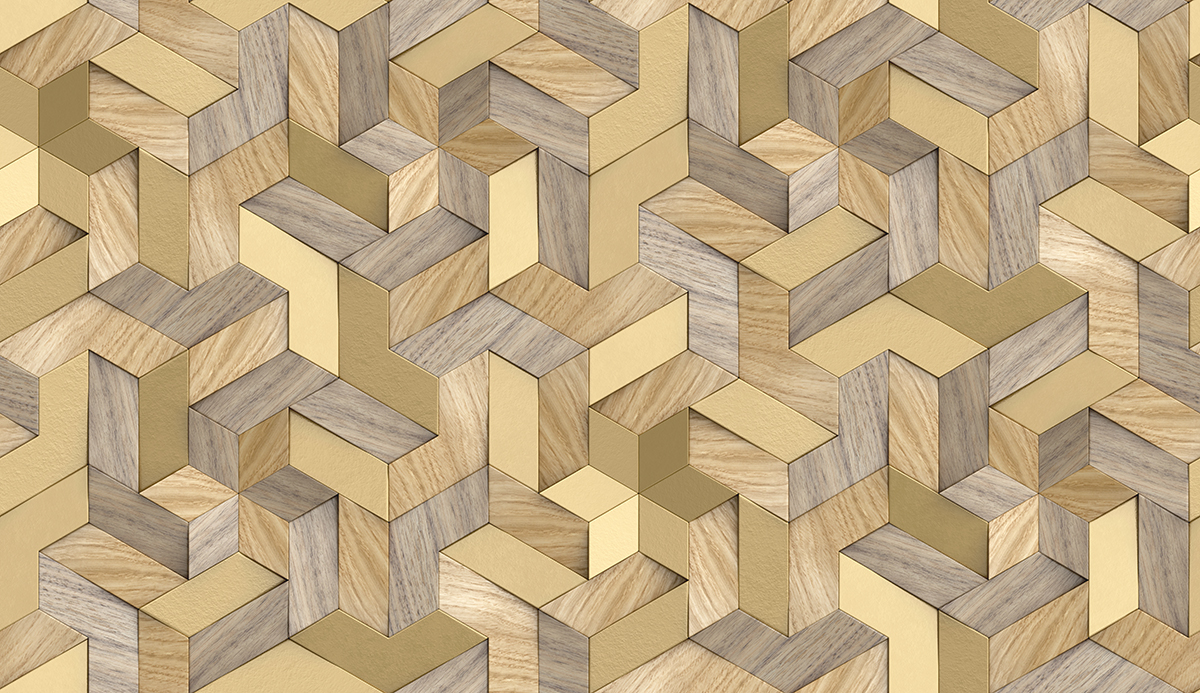 A pattern of wooden blocks
