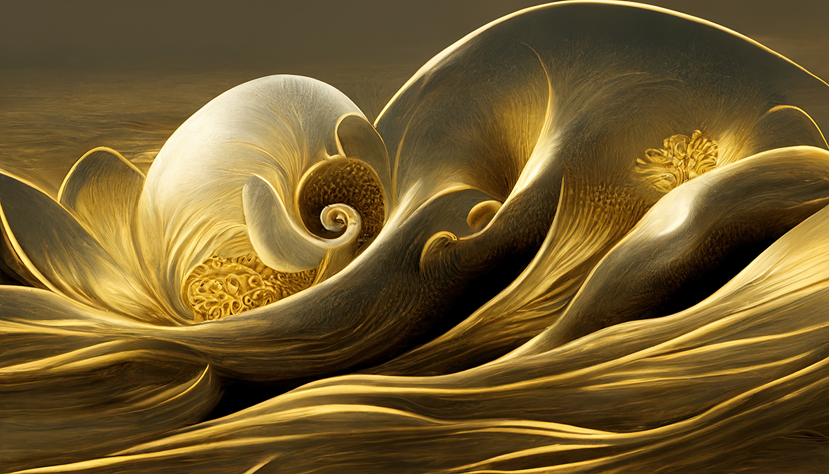 A golden swirly swirl