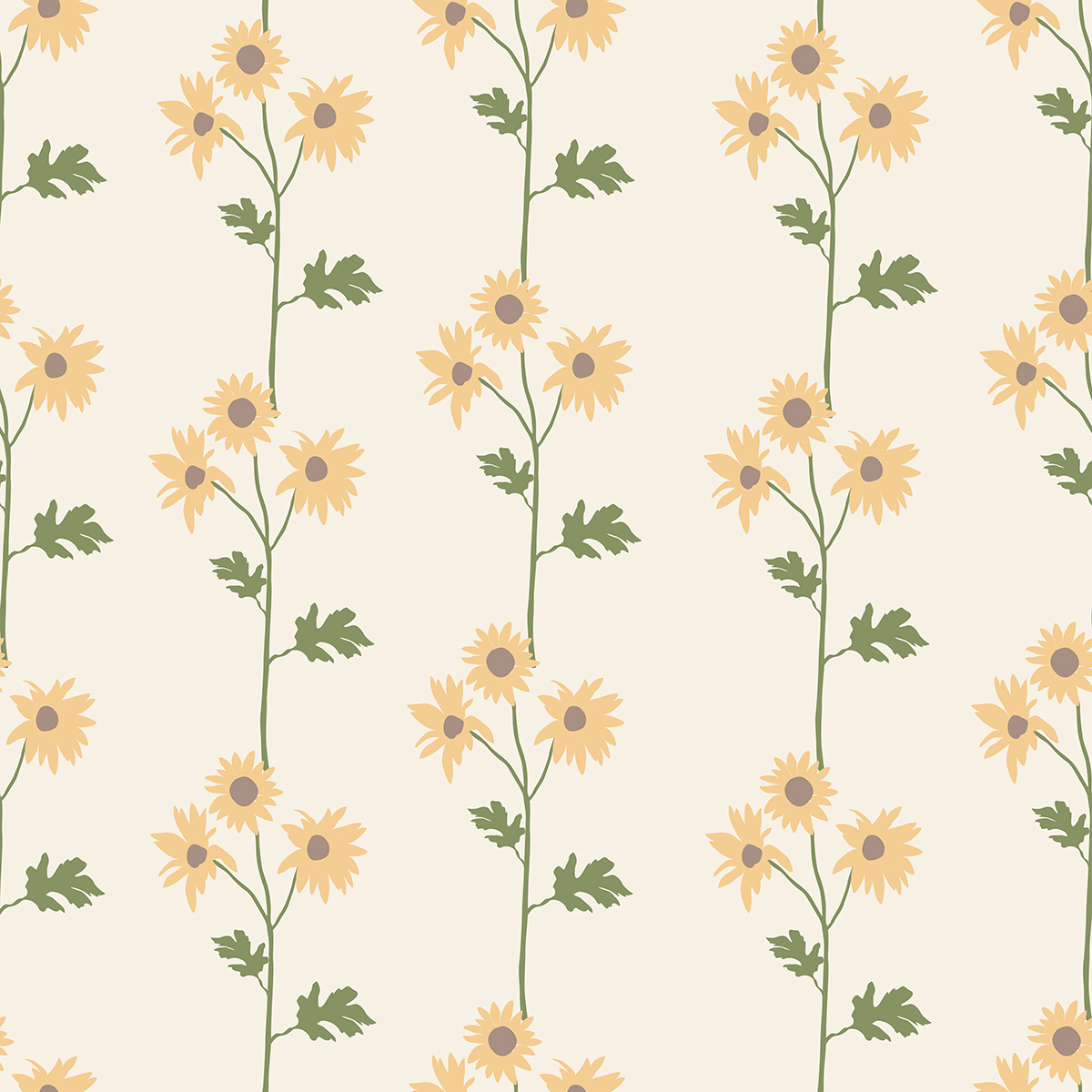 A pattern of flowers on a white background