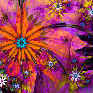 3D Abstract Wild Flower Wallpaper for Wall - Magic Decor