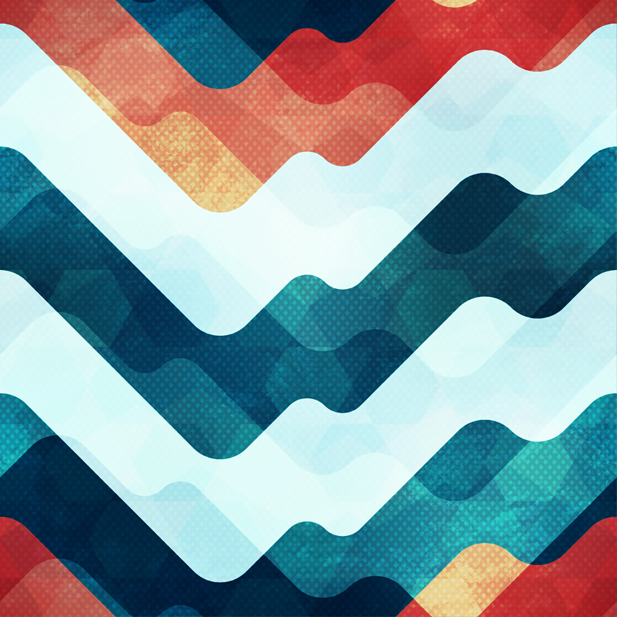 A colorful pattern with white and blue lines