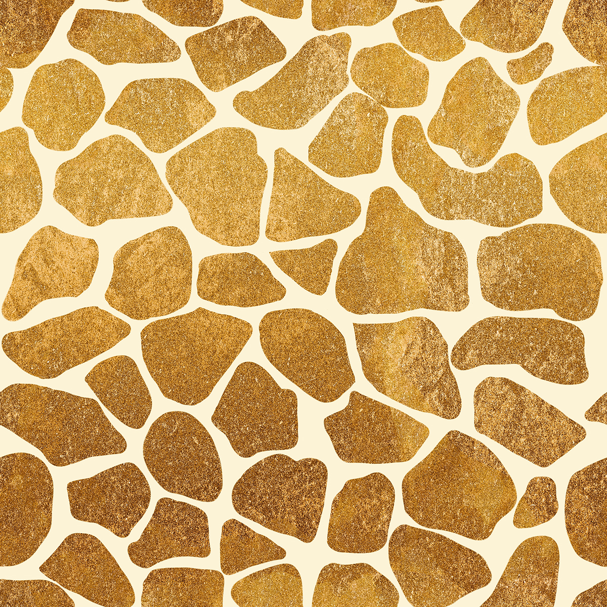 A pattern of gold rocks