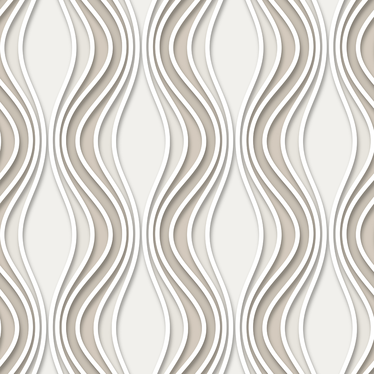 A white and tan wavy pattern