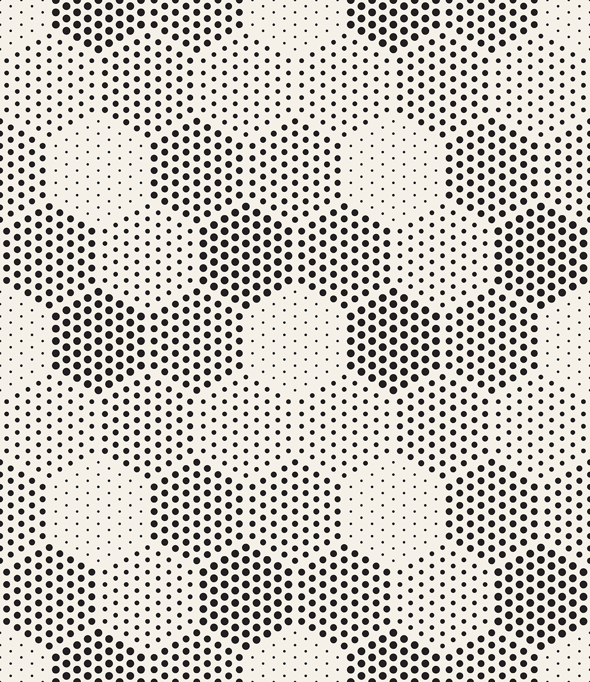 A black and white hexagon pattern
