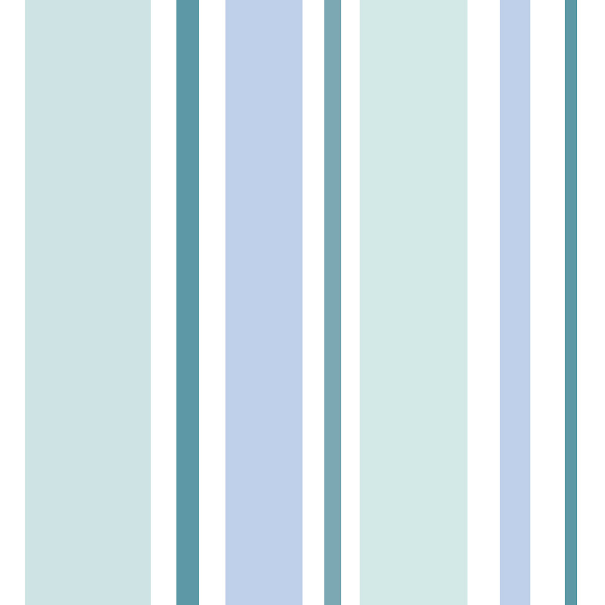 A close-up of a blue and white striped wallpaper