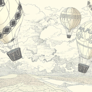 Hot Air Balloon Mural Wallpaper