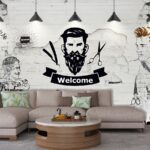 Barber Shop Mural Wallpaper