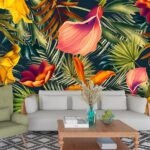 3D Forest Flowers Wallpaper for Home