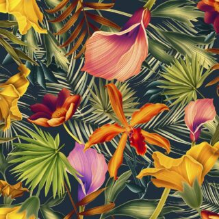 3D Forest Flowers Wallpaper for Home