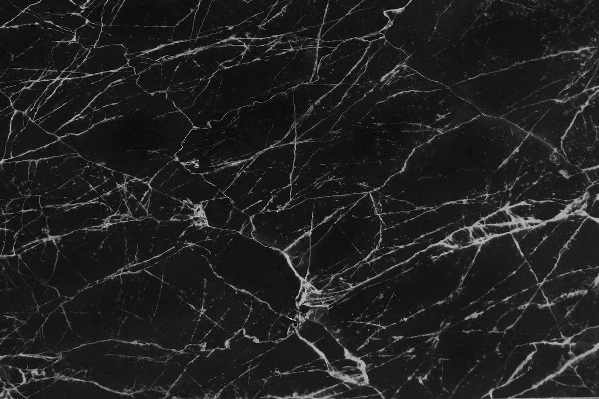 A black and white marble