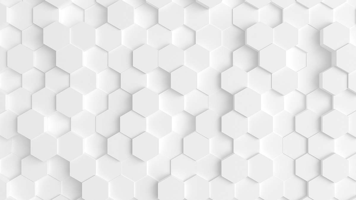 A white hexagons on a white surface