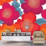 Colorful Floral Wallpaper for Wall