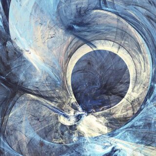Blue and White Swirls Abstract Wallpaper