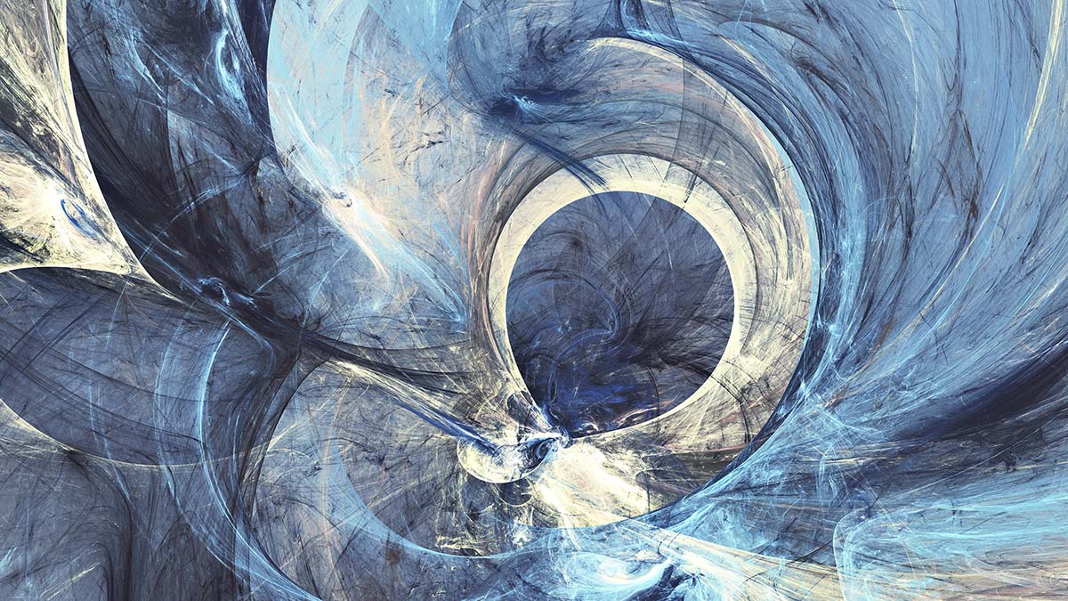 Blue and White Swirls Abstract Wallpaper