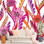 Colorful Pattern Botanical Wallpaper