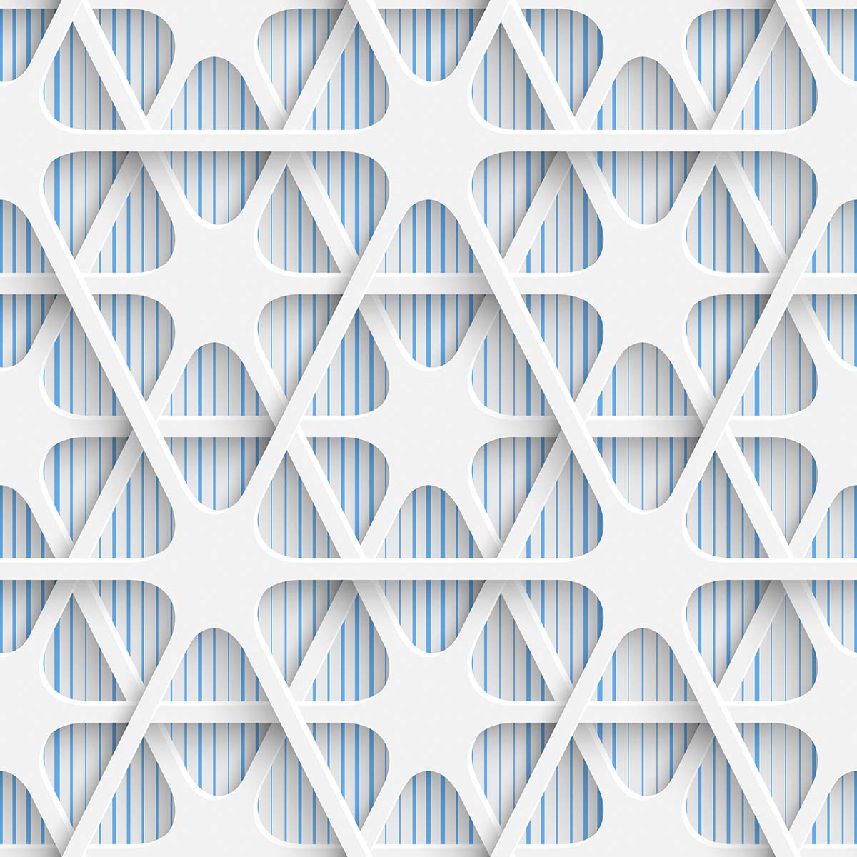 A white pattern with blue and white stripes