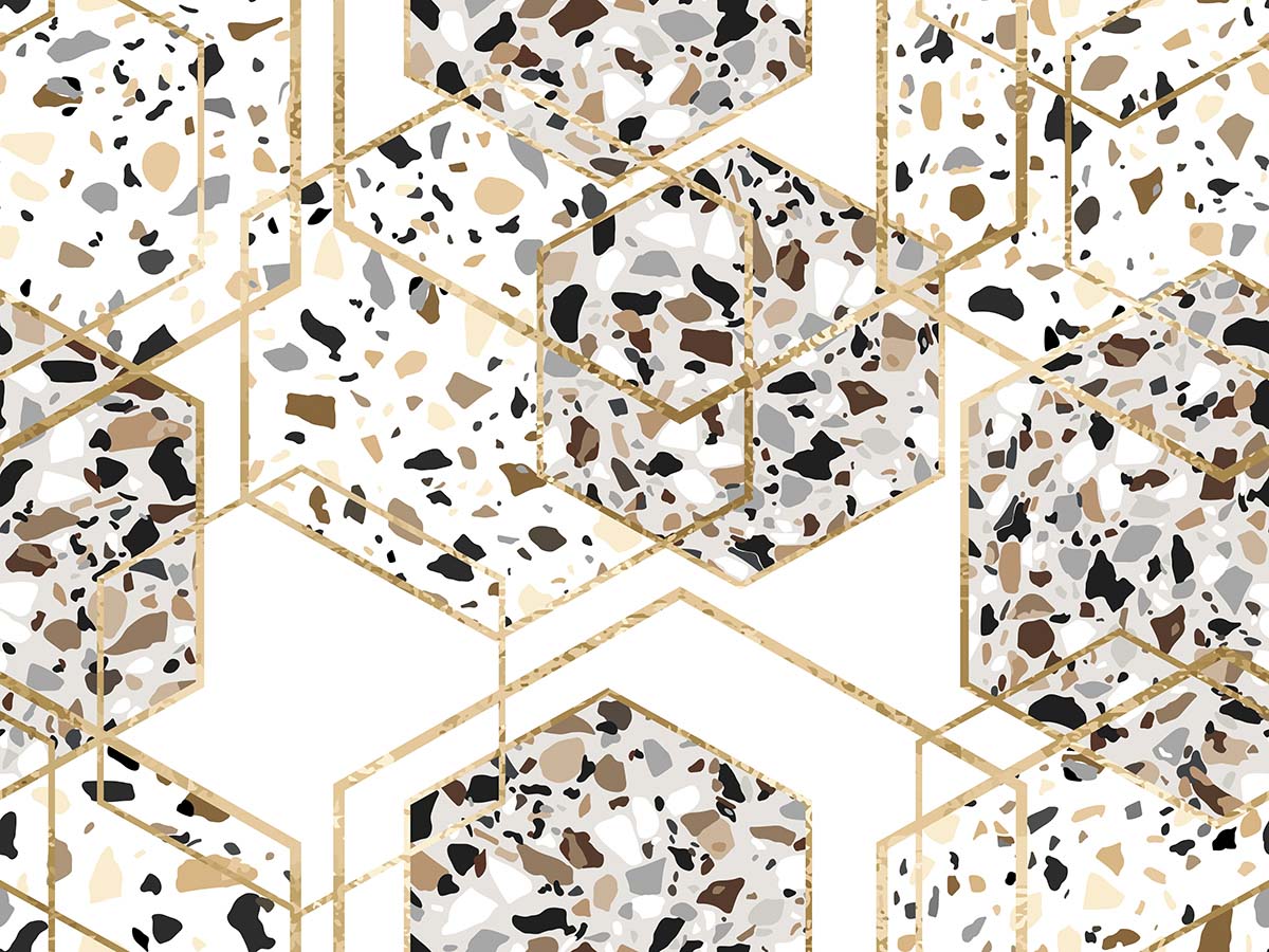 A pattern of hexagons and hexagons