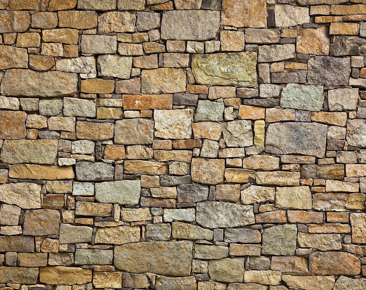 A wall made of rocks