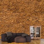 Brown Textured Surface Wallpaper for Wall