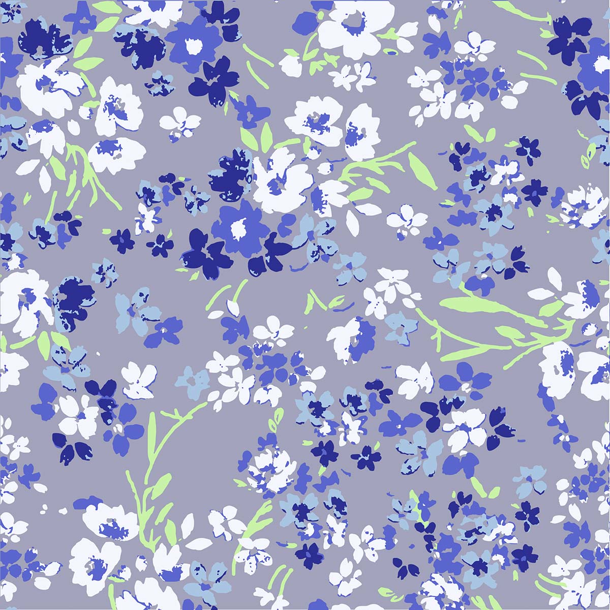 A pattern of flowers on a grey background