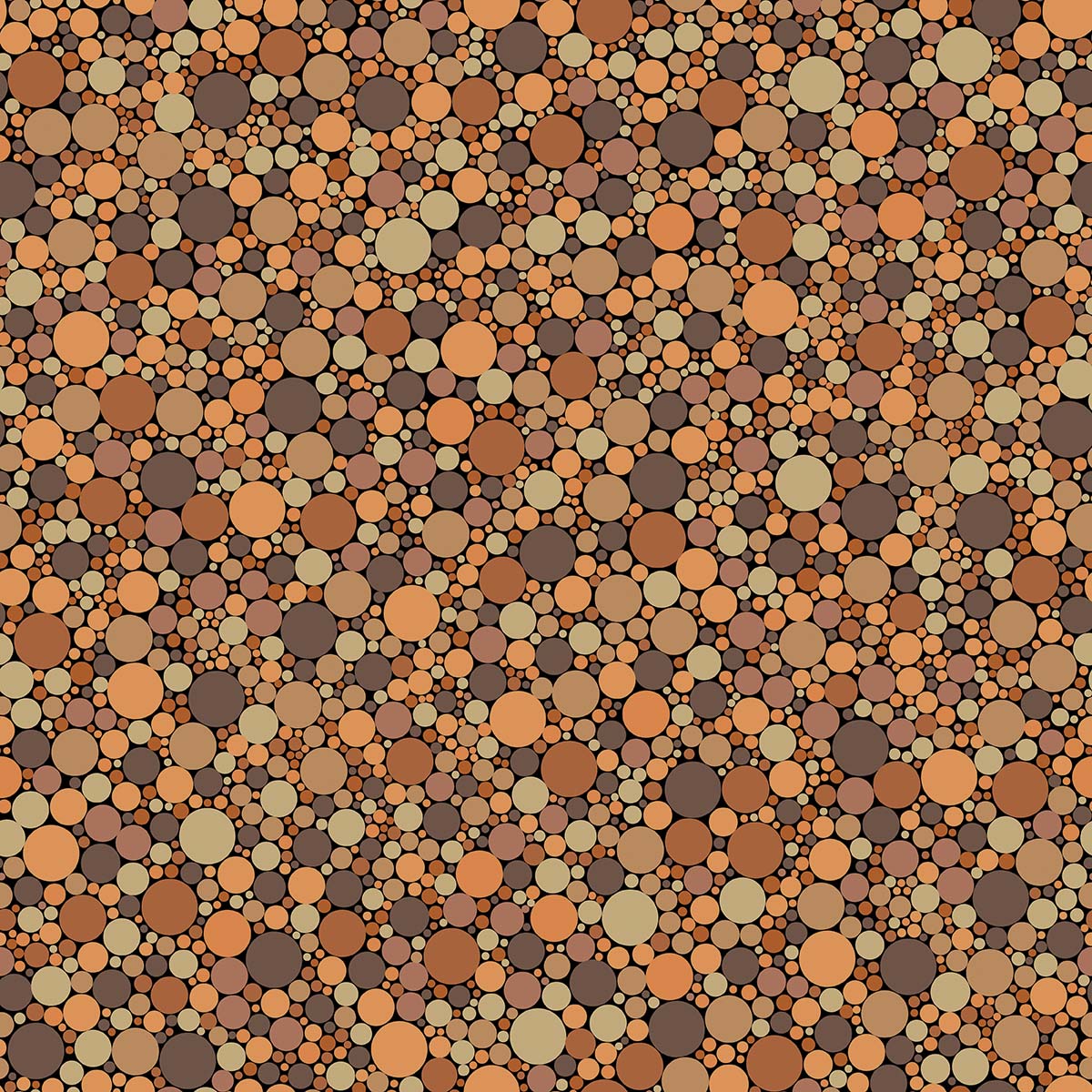 A group of orange and brown circles