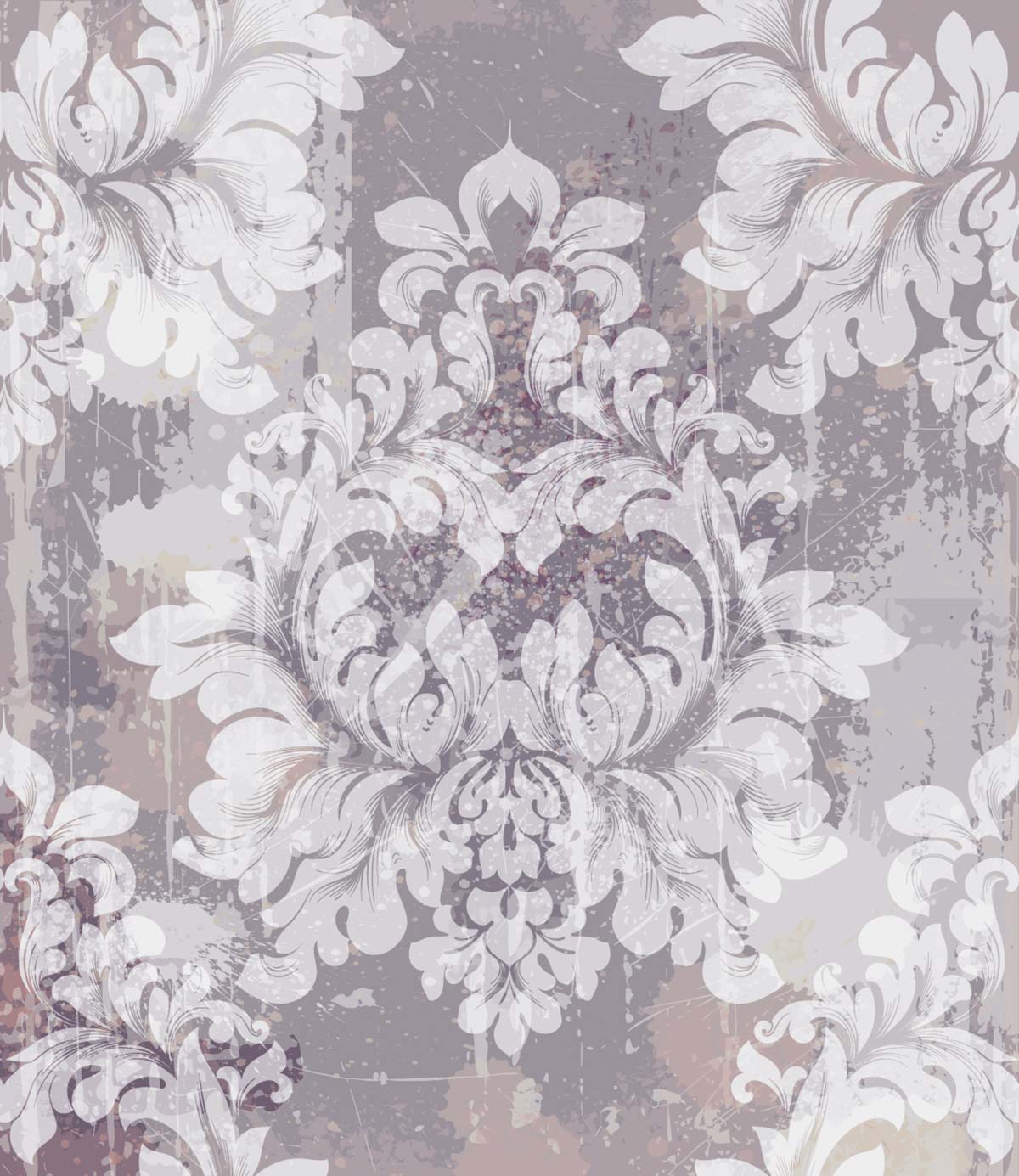 A wallpaper with white and pink designs