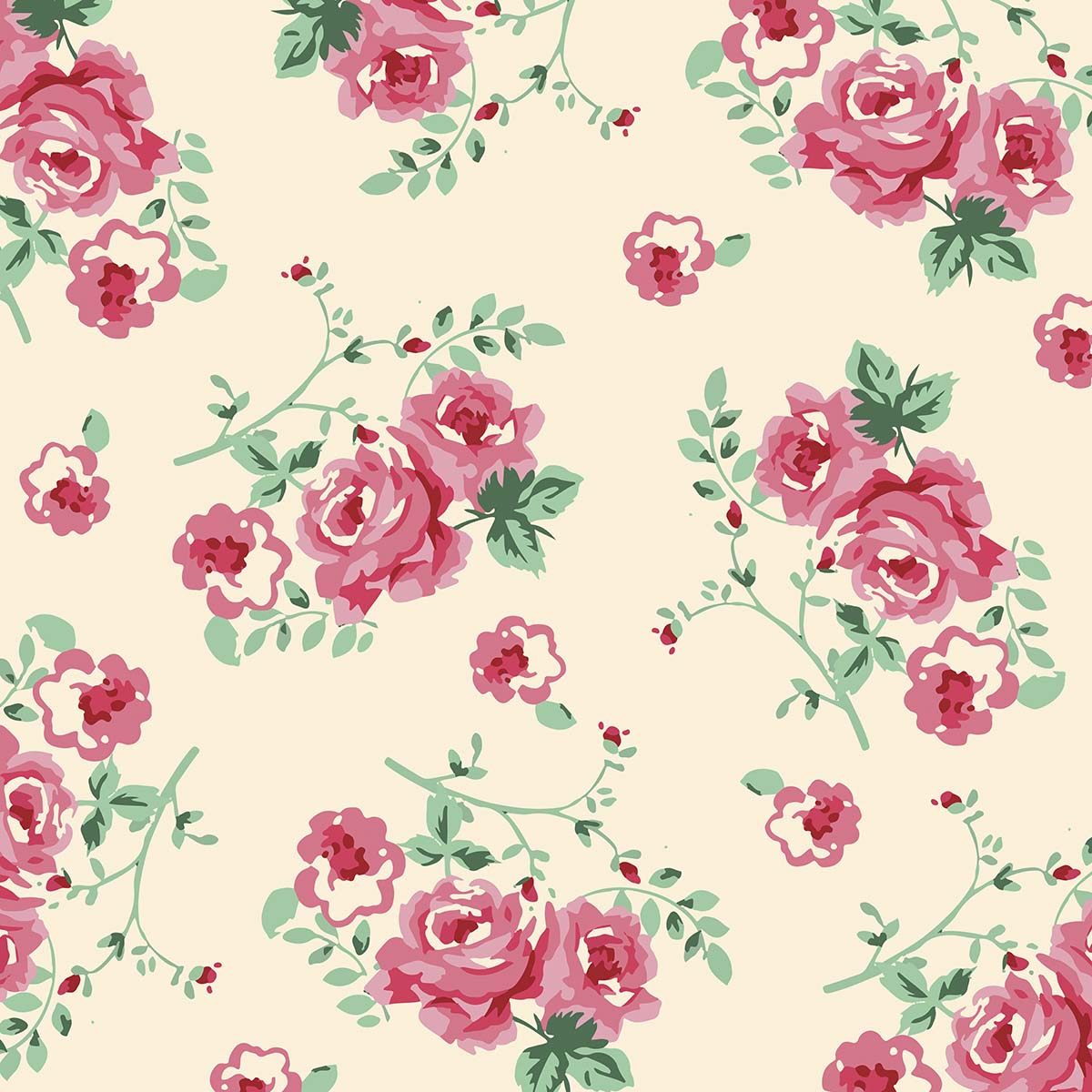 A pattern of pink flowers