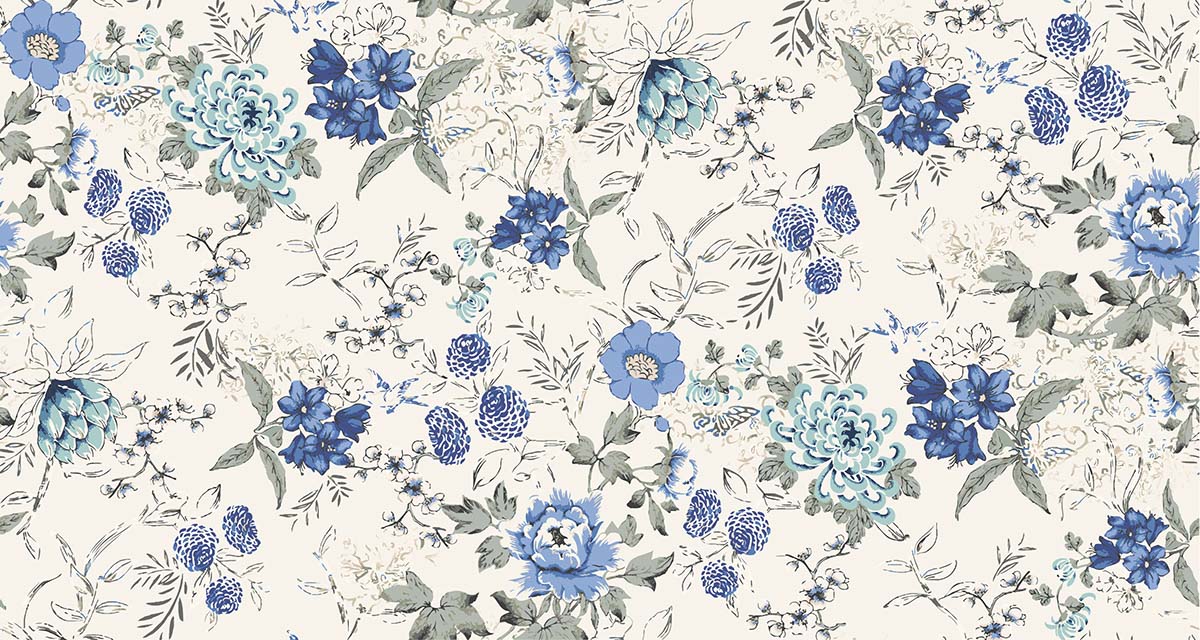 A floral pattern on a white background