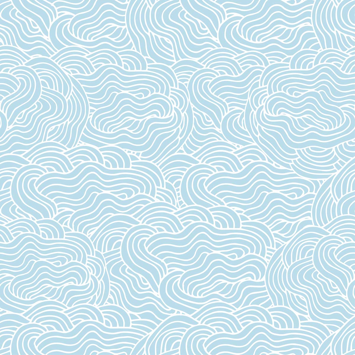 A pattern of blue and white waves