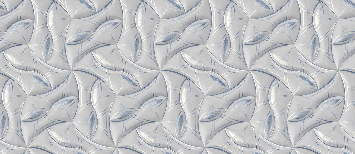 A white and blue patterned surface