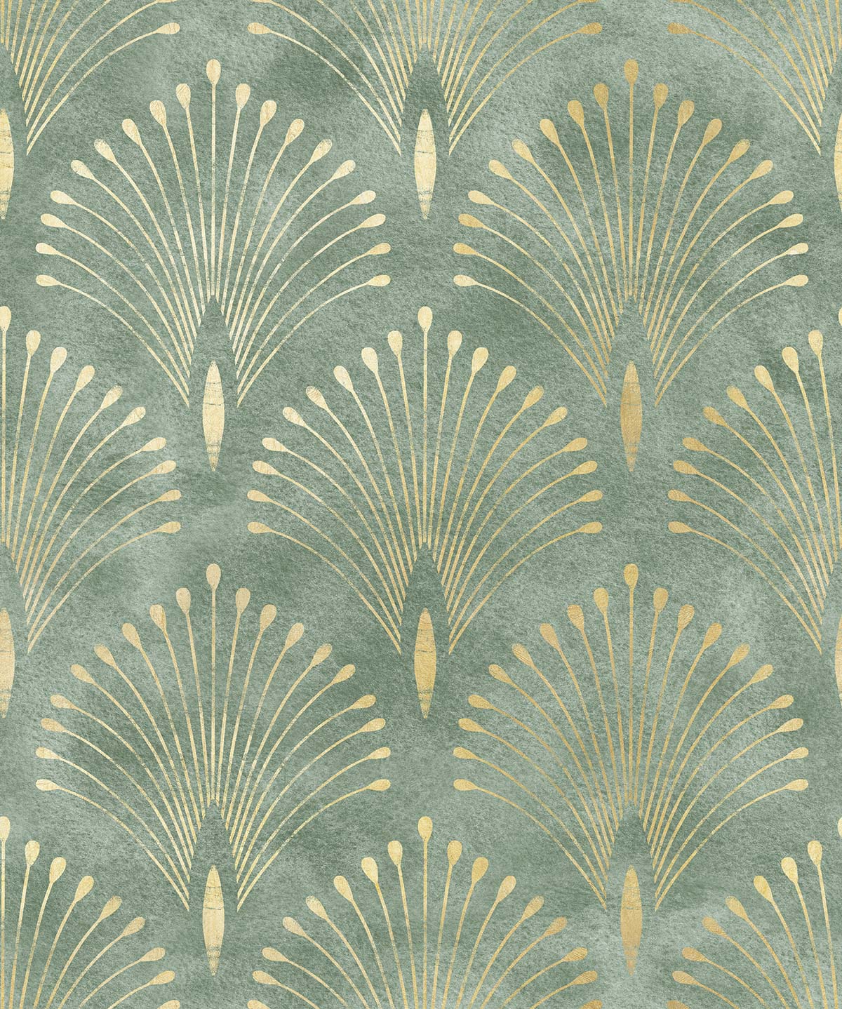 Teal Art Deco Wallpaper for Wall