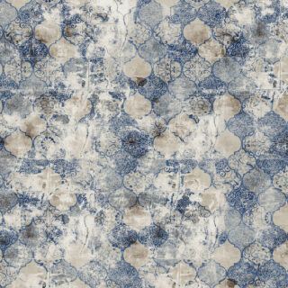 Blue and White Patterned Wallpaper